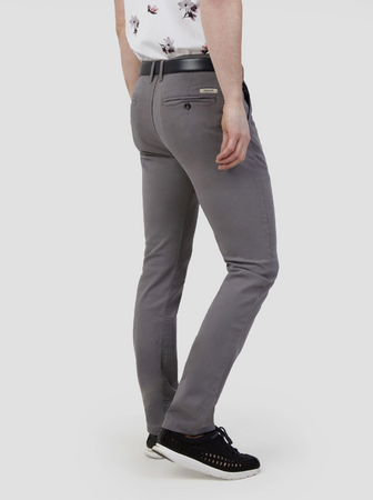 Mish Mash- Charcoal Mid Stretch Bromley Tapered Fit Chino Trouser