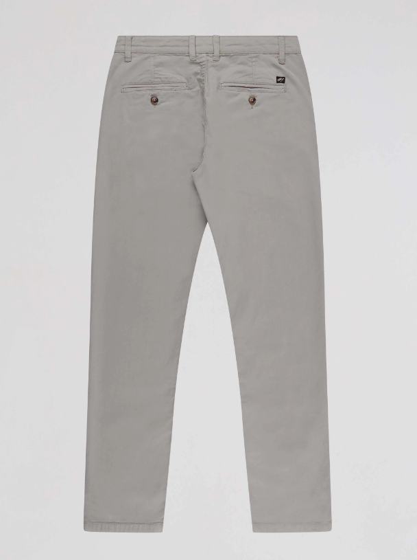 Mish Mash- Light Grey Mid Stretch Bromley Tapered Fit Chino Trouser
