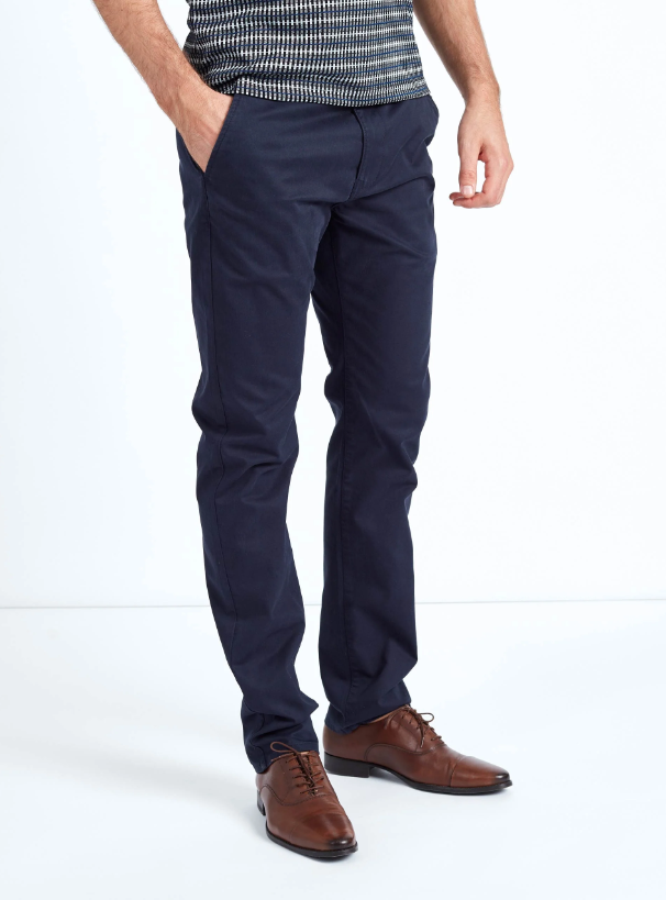 Mish Mash- Navy Mid Stretch Bromley Tapered Fit Chino Trouser