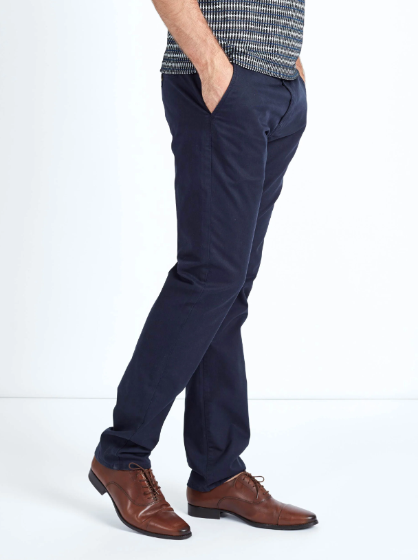 Mish Mash- Navy Mid Stretch Bromley Tapered Fit Chino Trouser