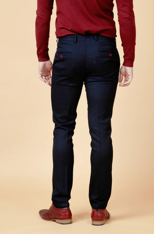 Marc Darcy- JD4 Navy Contrast Trim Trouser