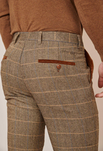 Marc Darcy- Ted Tan Tweed Check Trouser