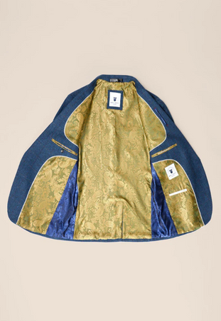 Marc Darcy- Dion Blue Check Tweed Blazer