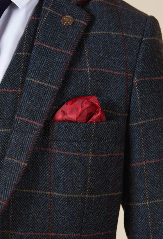 Marc Darcy- Eton Navy Blue Check Tweed Blazer