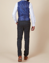 Marc Darcy - Eton Navy Blue Check Tweed Waistcoat