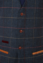 Marc Darcy - Eton Navy Blue Check Tweed Waistcoat