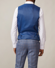 Marc Darcy- Hilton Blue Check Tweed Waistcoat