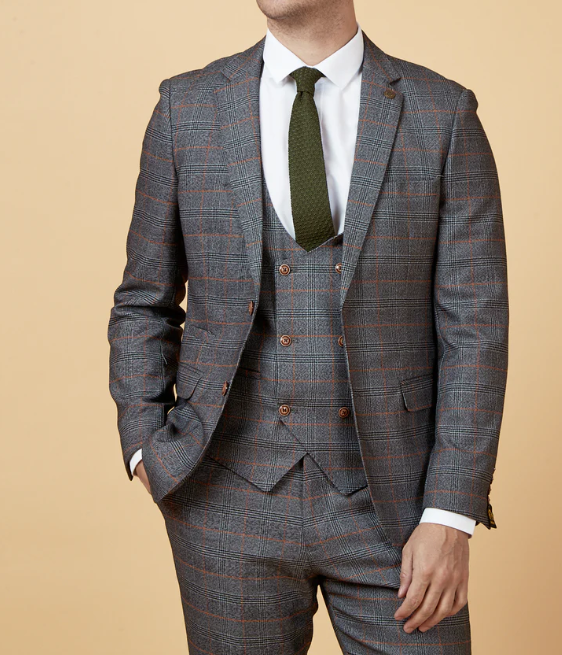 Marc Darcy- Jenson Grey Check Blazer