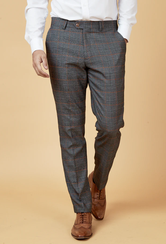 Marc Darcy- Jenson Grey Check Trouser