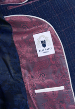 Marc Darcy- Harry Indigo Check Tweed Blazer