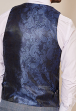 Marc Darcy- Harry Indigo Check Tweed Waistcoat