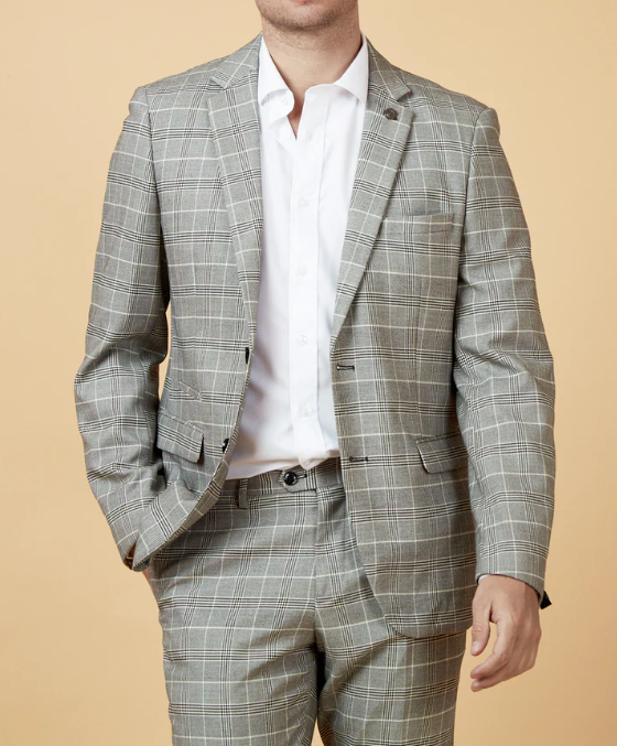 Marc Darcy- Ross Grey Check Blazer