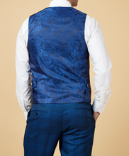 Marc Darcy- Jerry Blue Check Waistcoat