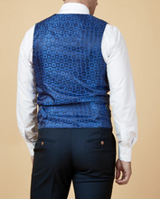 Marc Darcy- Max Navy Waistcoat With Contrast Buttons