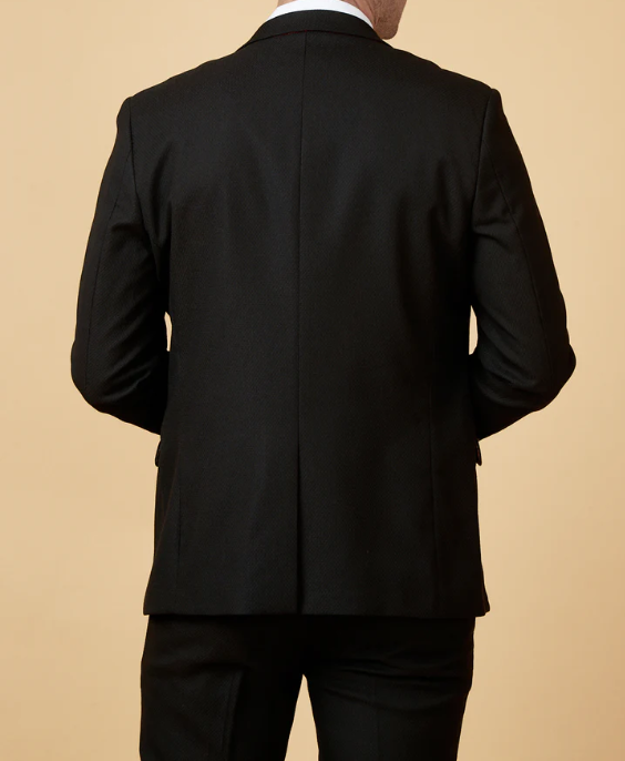 Marc Darcy- Max Black Blazer With Contrast Buttons