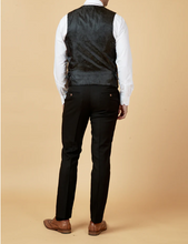 Marc Darcy- Max Black Waistcoat With Contrast Buttons