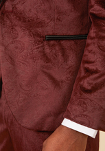 Marc Darcy- Simon Velvet Wine Jacquard Blazer