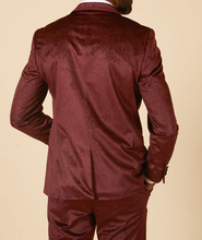 Marc Darcy- Simon Velvet Wine Jacquard Blazer