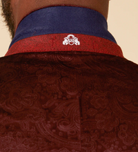 Marc Darcy- Simon Velvet Wine Jacquard Blazer