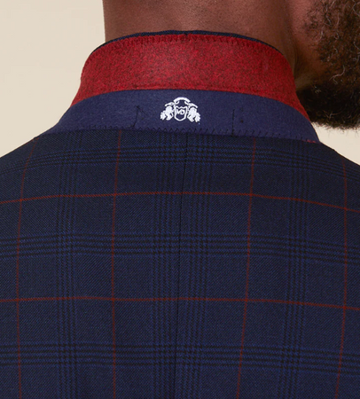 Marc Darcy- Edinson Navy/Wine Check Blazer