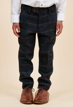 Marc Darcy- Children's Eton Navy Tweed Check Three Piece Suit