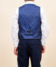 Marc Darcy- Children's Edinson Navy/Wine Check Three Piece Suit