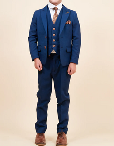 Marc Darcy- Children's Max Royal Blue Three Piece Suit
