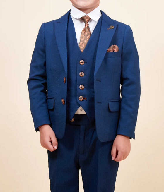 Marc Darcy- Children's Max Royal Blue Three Piece Suit