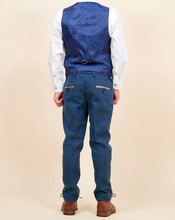 Marc Darcy- Children's Dion Blue Tweed Check Three Piece Suit