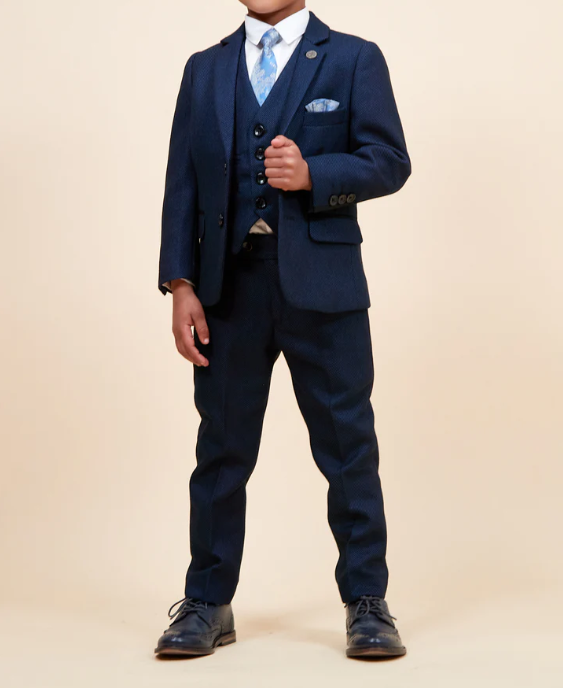 Marc Darcy- Children's Callum Blue Three Piece Suit