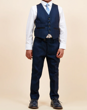 Marc Darcy- Children's Callum Blue Three Piece Suit