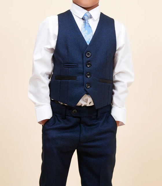 Marc Darcy- Children's Callum Blue Three Piece Suit