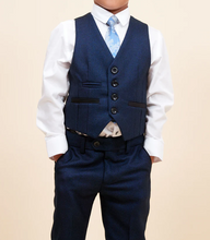 Marc Darcy- Children's Callum Blue Three Piece Suit