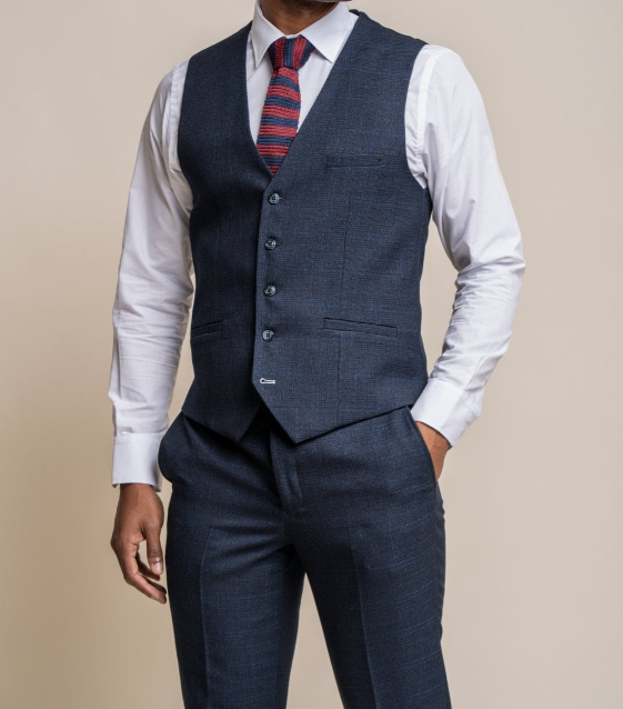 House of Cavani- Caridi Navy Waistcoat