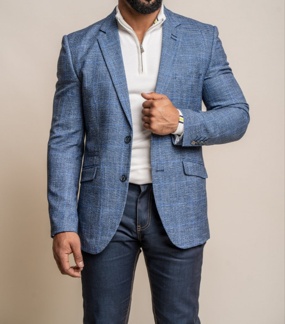 House of Cavani- Phantom Blue Blazer