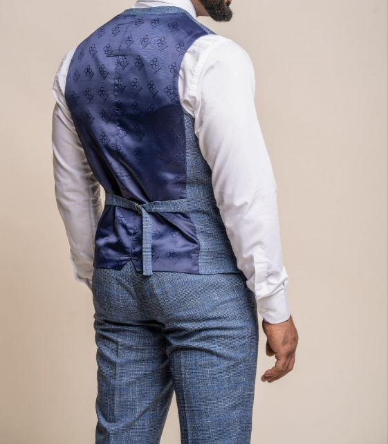 House of Cavani- Phantom Blue Waistcoat