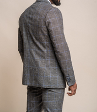 House of Cavani- Power Grey Tweed Check Blazer