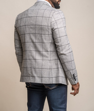 House of Cavani- Ghost Grey/Black Tweed Check Blazer