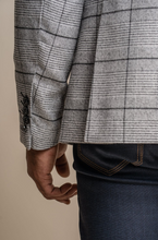 House of Cavani- Ghost Grey/Black Tweed Check Blazer