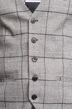 House of Cavani- Ghost Grey/Black Tweed Check Waistcoat
