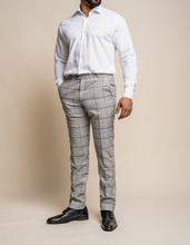 House of Cavani- Ghost Grey/Black Tweed Check Trouser