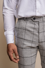 House of Cavani- Ghost Grey/Black Tweed Check Trouser