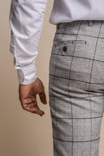 House of Cavani- Ghost Grey/Black Tweed Check Trouser