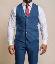 House of Cavani - Orson Blue Tweed Waistcoat
