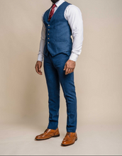 House of Cavani - Orson Blue Tweed Waistcoat