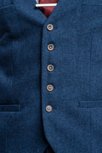 House of Cavani - Orson Blue Tweed Waistcoat