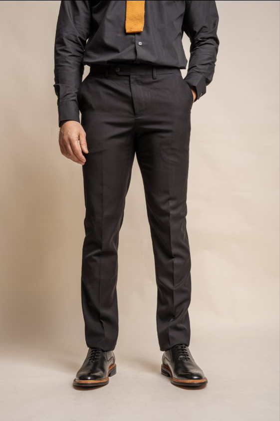 House of Cavani- Marco Black Slim Fit Trouser
