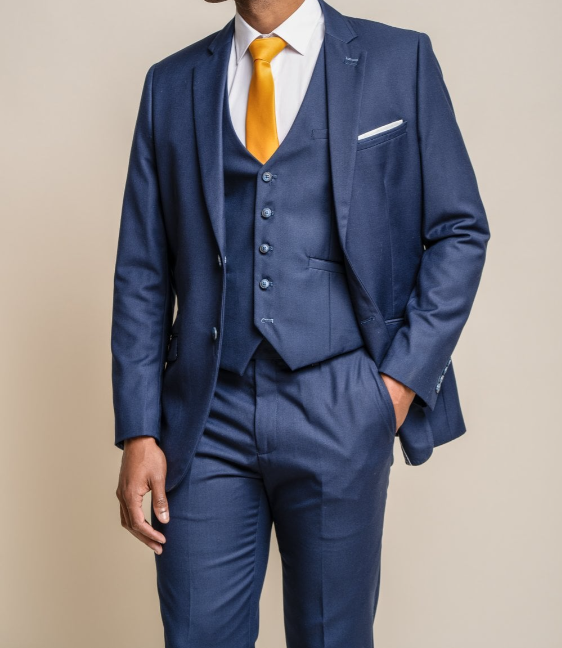 House of Cavani- Jefferson Navy Slim Fit Blazer