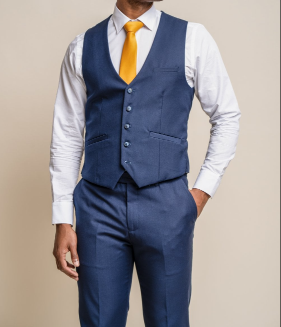 House of Cavani- Jefferson Navy Waistcoat