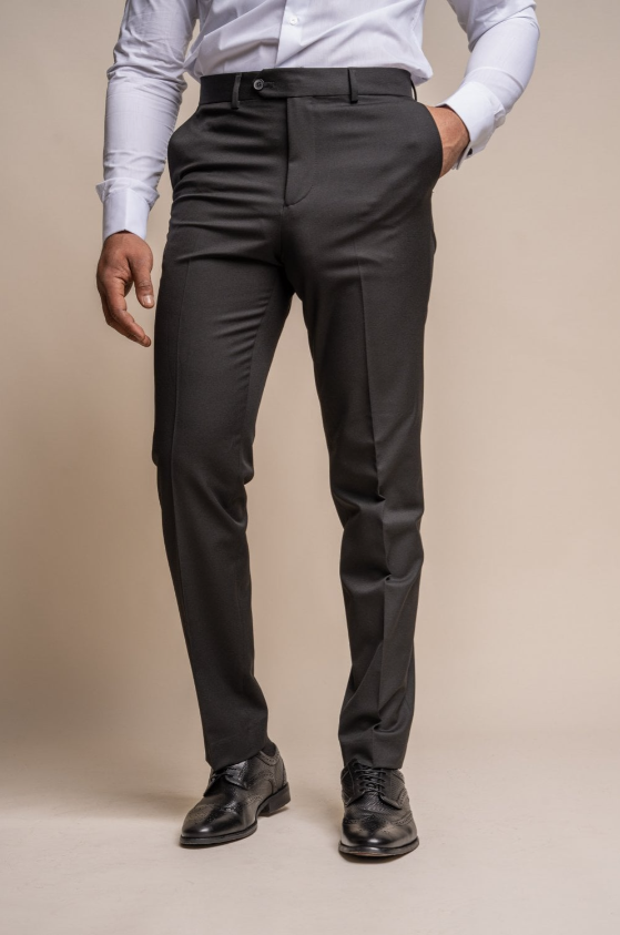 House of Cavani- Black Tuxedo Trouser